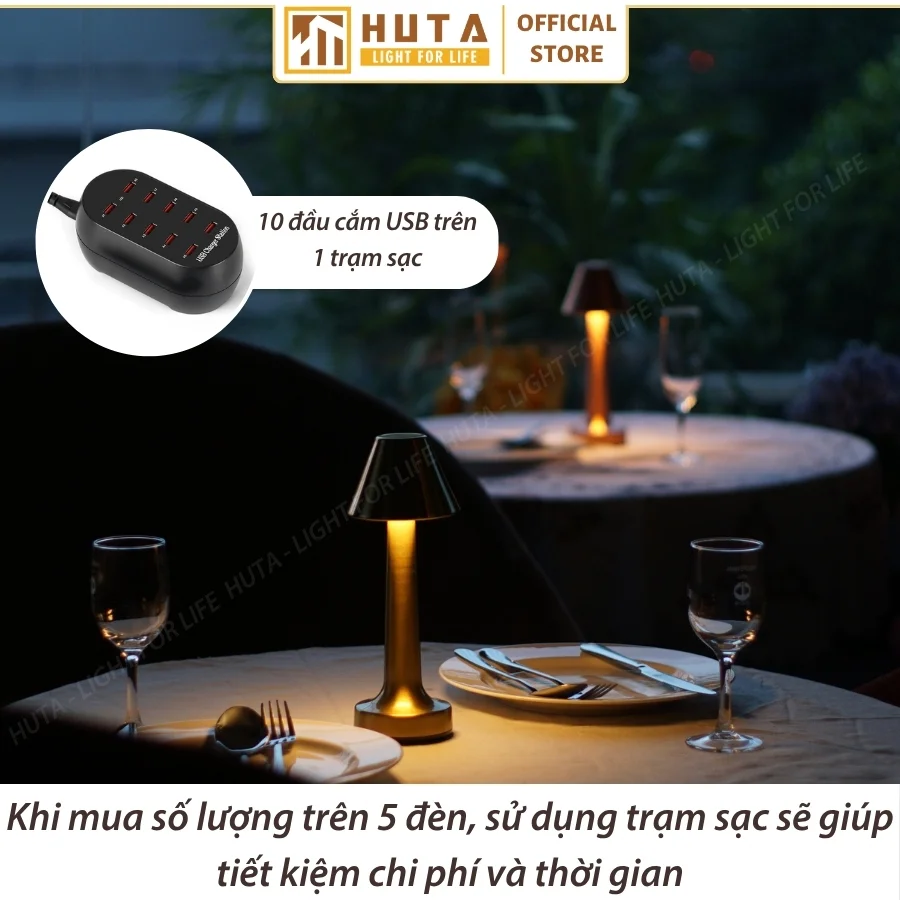 Đèn Bàn Quán Bar, Nhà Hàng HUTA Light For Life Mã RESNONCUT