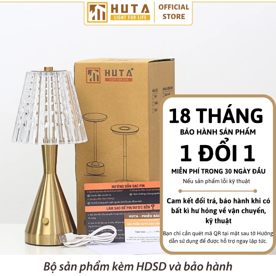 Đèn Bàn Trang Trí Nhà Hàng, Quán Bar HUTA Light For Life Mã RESBED2