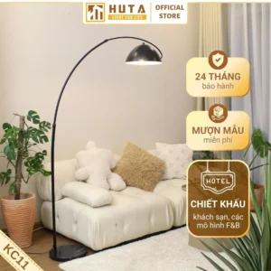 Đèn cây đứng HUTA Light For Life chất liệu kim loại dáng cong mã KC11