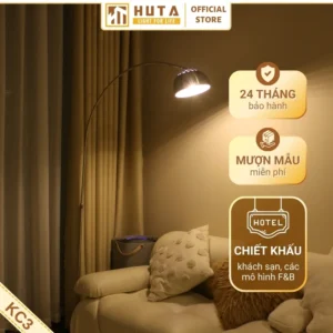 Đèn cây đứng HUTA Light For Life chất liệu kim loại dáng cong mã KC3