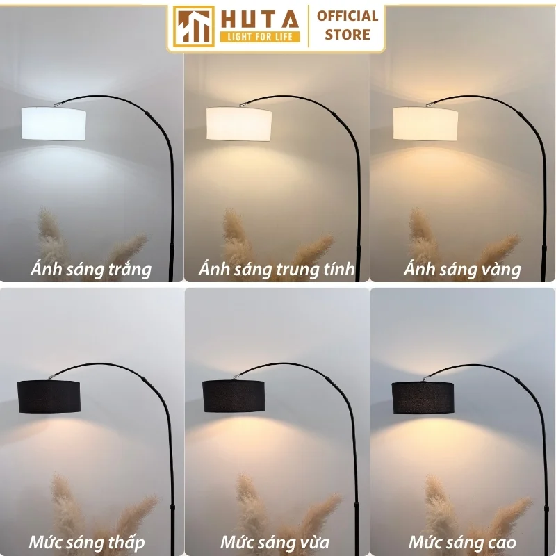 Đèn cây đứng HUTA Light For Life thân kim loại dáng cong mã KC2