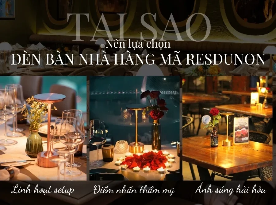 Đèn Bàn Trang Trí Nhà Hàng, Quán Bar HUTA Light For Life Mã AL3